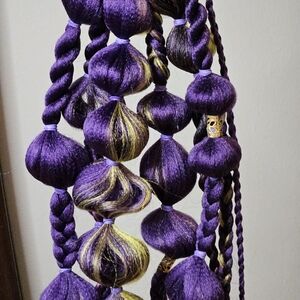 Purple and Gold Hair Extensions